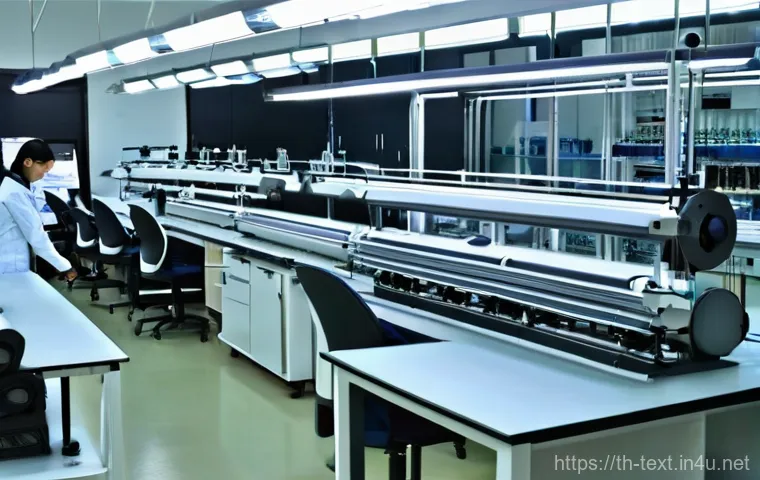 섬유기사 시험 응시 절차 - Image Prompt 1: The Modern Textile Engineer in a Thai University Lab**