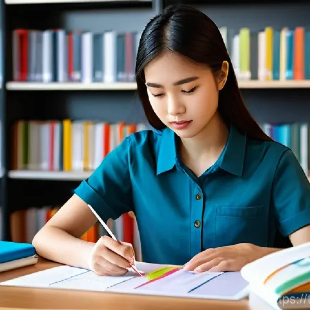 섬유기사와 시험 준비의 효과적인 방법 - **Prompt 1: Focused Textile Engineering Student**
    "A young Thai female student, fully clothed in...