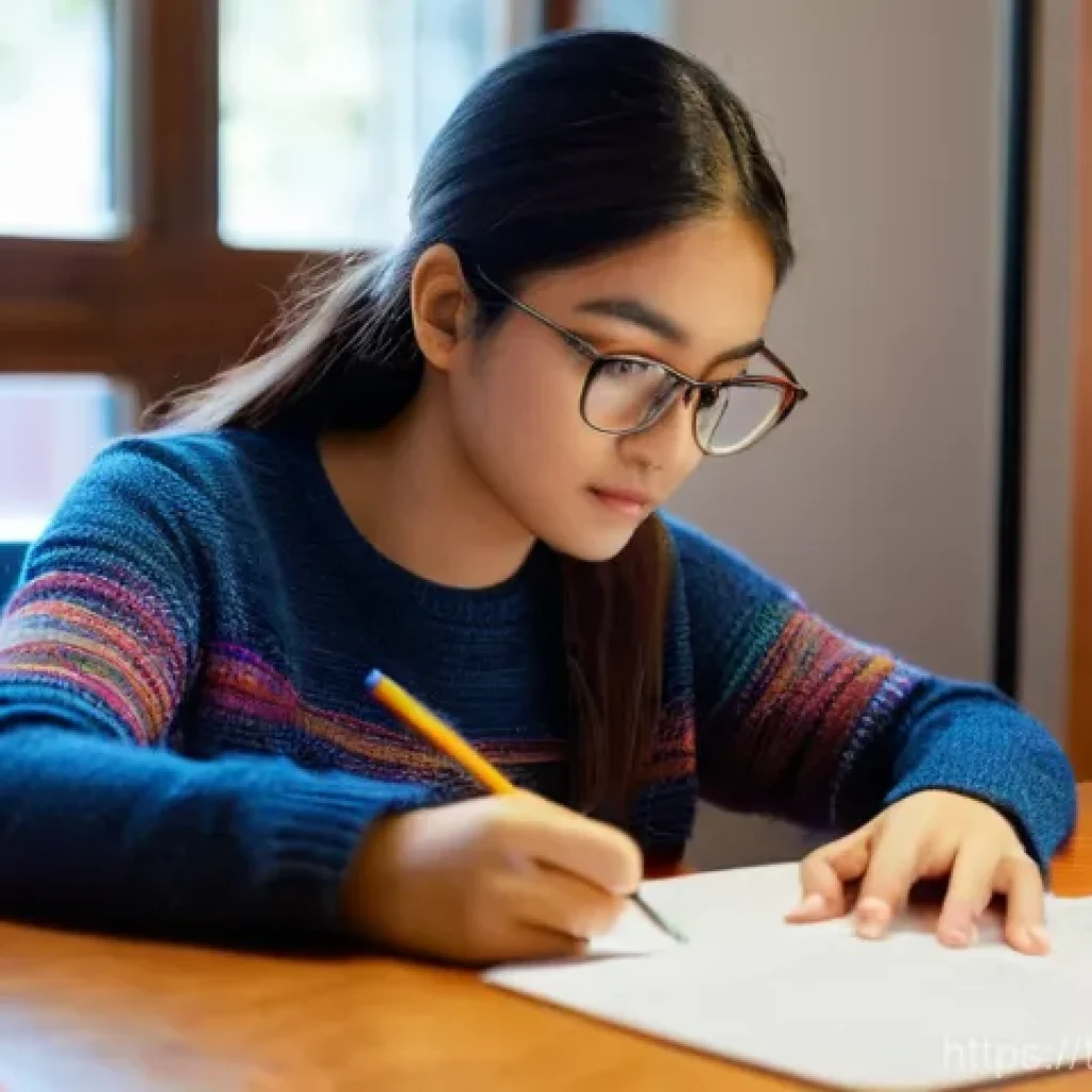 섬유기사 시험 과목별 정리 - **Prompt 1: Focused Textile Engineering Student**
    A young female student, early 20s, with a dete...
