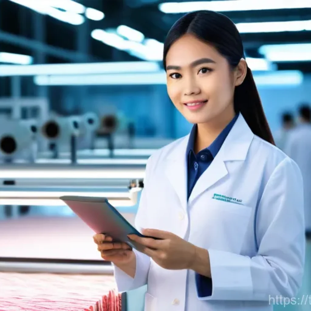 섬유기사 연봉 협상 팁 - **Prompt 1: Thai Textile Engineer showcasing Innovation**
    "A confident Thai female textile engin...