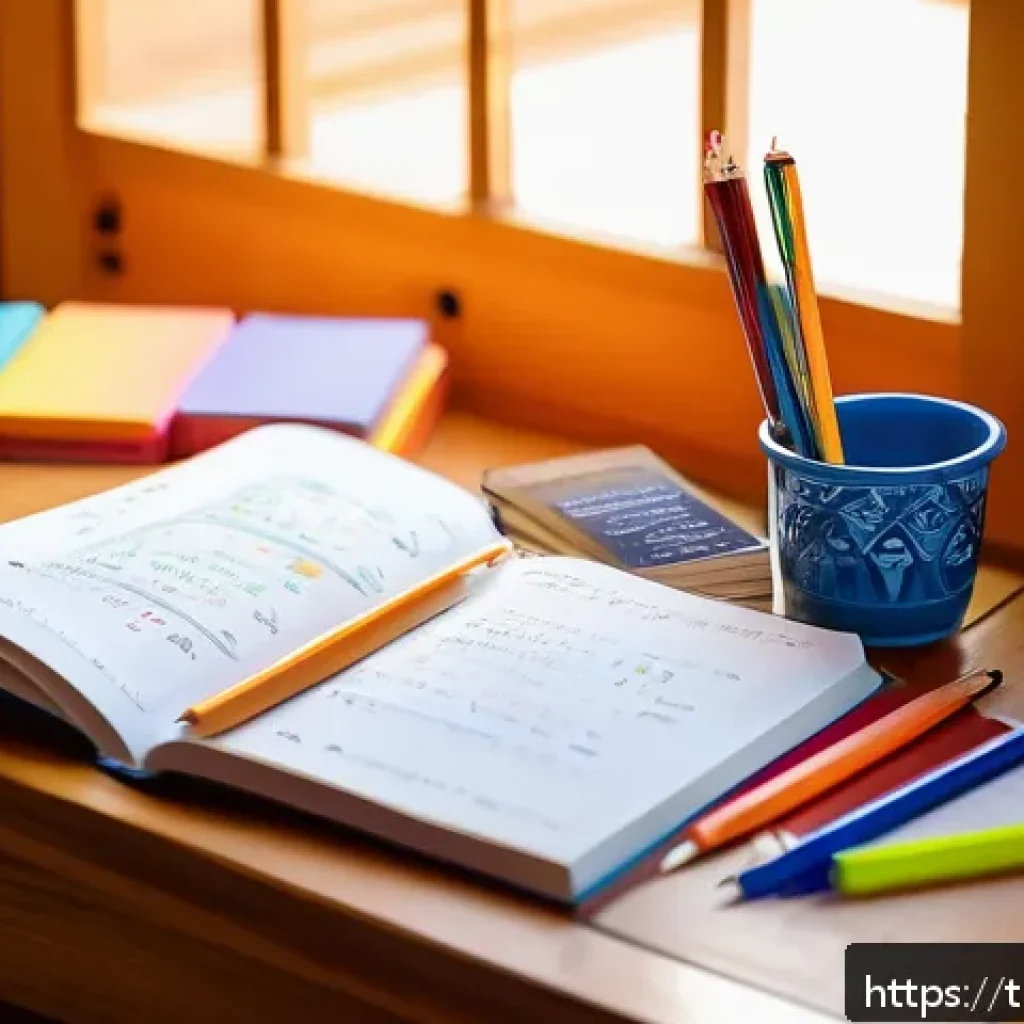 섬유기사 필기시험의 공부 전략 - A cozy Thai student’s study corner in a traditional wooden house, sunlight streaming through wooden ...