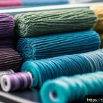 Home 22 섬유기사 필기시험의 예상 문제 - A detailed close-up of various textile fibers under a microscope, showcasing natural fibers like cot...