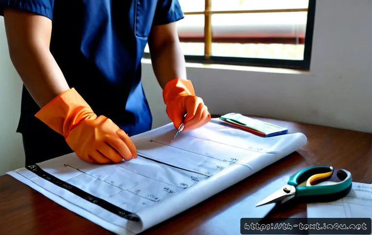 Home 17 섬유기사 실기시험 준비 체크리스트 - Photorealistic Thai vocational student preparing for a textile technician practical examination, nea...